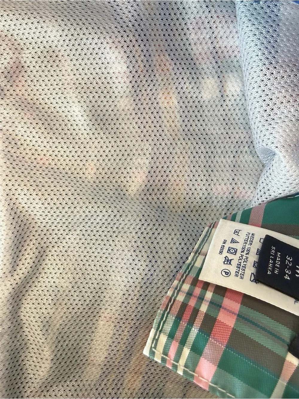 NWOT Lands' End Men's Plaid Swim Shorts M / 32-34